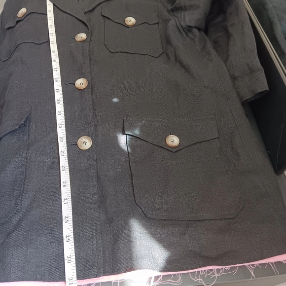 100% linen Harvé Benard utility jacket,size 16, safari holidays, women's, - Picture 8 of 12
